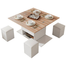 Lift Up Coffee Table With Storage, White - thumbnail 7