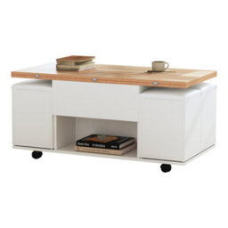 Lift Up Coffee Table With Storage, White - thumbnail 6