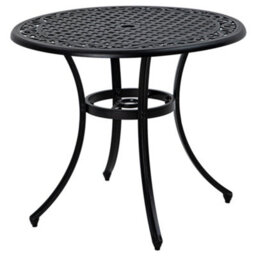 Wyld Haus Tanodo 90Cm Round Aluminium Garden Dining Table For 2-4 With Parasol Hole - thumbnail 2