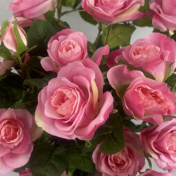 Leaf 60Cm  Rose Bush Premium Pink Silk Flowers And Leaves - thumbnail 3