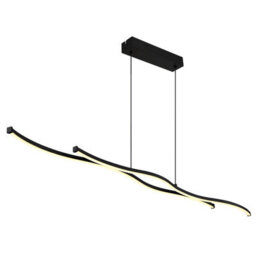 Luminosa Lighting Luminosa Boyd 110Cm Pendant Ceiling Light Matt Black 2X Led 3000K