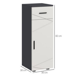 Kleankin Bathroom Storage Cabinet, Slim Bathroom Cabinet With Soft Close Door - thumbnail 3