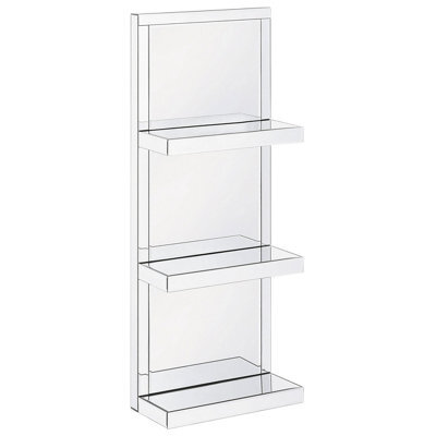 Beliani Wall Shelf Gaona Mirrored Silver - image 1