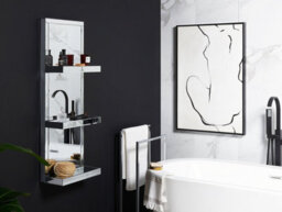 Beliani Wall Shelf Gaona Mirrored Silver - thumbnail 2