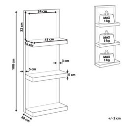 Beliani Wall Shelf Gaona Mirrored Silver - thumbnail 3