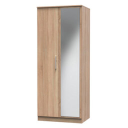 Trent Double Mirror Wardrobe In Black Gloss & Black Matt (Ready Assembled) - thumbnail 3