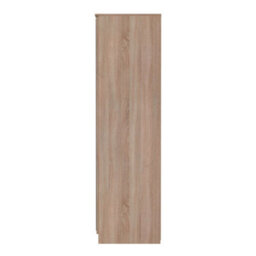 Trent Double Mirror Wardrobe In Black Gloss & Black Matt (Ready Assembled) - thumbnail 2