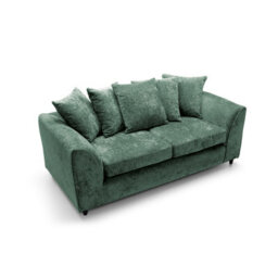 Abakus Direct Harriet Crushed Chenille 3 Seater Sofa In Rifle Green - thumbnail 4