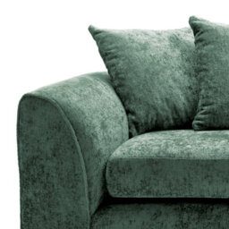 Abakus Direct Harriet Crushed Chenille 3 Seater Sofa In Rifle Green - thumbnail 5