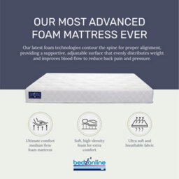Bedz Online Bedzonline 5-Zone Orthopaedic Mattress, Motion Isolation Reflex Foam, Medium-Firm, 3Ft Single (90X190Cm) - thumbnail 3