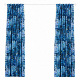 "Smart Living Rural Italy Curtains Pair With Tie Backs - Mediterranean Village Print- Teal - 66""x72""" - thumbnail 3