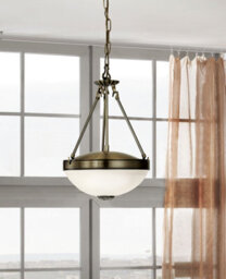 Modern Ceiling Pendant Light With Matching Wall Sconces In Bronze And Satin Glass - thumbnail 4