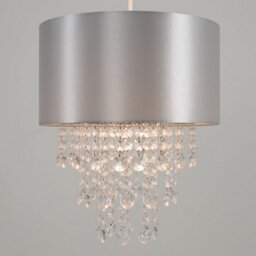 Valuelights Jesmond Acrylic Jewel Effect Droplet Grey Ceiling Light Shade (D)32Cm - thumbnail 2