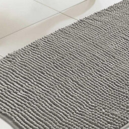 Country Club Chenille Loop Bath Mat Non Slip Absorbent Grey 46X76Cm - thumbnail 3