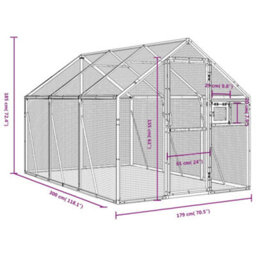 Vidaxl Aviary Anthracite 1.79X3X1.85 M Aluminium - thumbnail 7