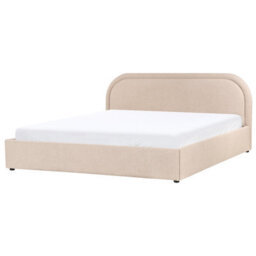 Beliani Ottoman Bed Boucle Quillien 180 X 200 Cm (Eu Super King) Beige - thumbnail 5