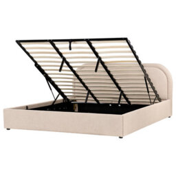 Beliani Ottoman Bed Boucle Quillien 180 X 200 Cm (Eu Super King) Beige - thumbnail 4