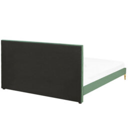 Beliani Bed Velvet Limoux 180 X 200 Cm (Eu Super King) Dark Green - thumbnail 6