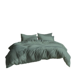 Plain Dyed Easy Care Polycotton Duvet Cover And Pillowcase/s Set Bed Linen Duck Egg Blue - thumbnail 2