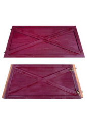 Christmas Tree World Red Large Wooden Trapezoid Christmas Tree Skirt - thumbnail 9