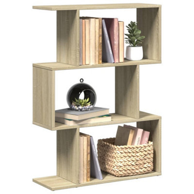 Berkfield Room Divider Bookcase 3-Tier Sonoma Oak 70X24X97 Cm Engineered Wood - image 1
