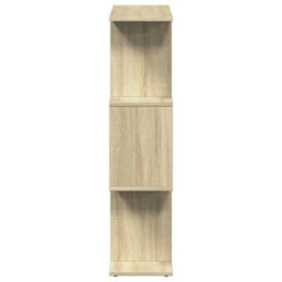 Berkfield Room Divider Bookcase 3-Tier Sonoma Oak 70X24X97 Cm Engineered Wood - thumbnail 6