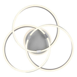 Luminosa Lighting Luminosa Herwig Integrated Led Semi Flush Ceiling Light Aluminium Brushed Led Dimmable 2700-6000K Remote Control - thumbnail 3