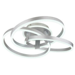 Luminosa Lighting Luminosa Herwig Integrated Led Semi Flush Ceiling Light Aluminium Brushed Led Dimmable 2700-6000K Remote Control - thumbnail 5