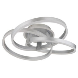 Luminosa Lighting Luminosa Herwig Integrated Led Semi Flush Ceiling Light Aluminium Brushed Led Dimmable 2700-6000K Remote Control - thumbnail 2