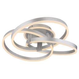 Luminosa Lighting Luminosa Herwig Integrated Led Semi Flush Ceiling Light Aluminium Brushed Led Dimmable 2700-6000K Remote Control - thumbnail 9