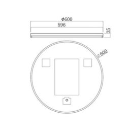 Royal Bathrooms Luxor 600 X 600mm Matt Black Round Framed Mirror Within Frame Led, Touch Sensor & Demister Pad - thumbnail 4