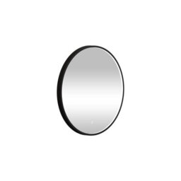 Royal Bathrooms Luxor 600 X 600mm Matt Black Round Framed Mirror Within Frame Led, Touch Sensor & Demister Pad - thumbnail 9