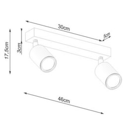 Sollux Lighting Verdo Steel/wood Black 2 Lights Modern Ceiling Light - thumbnail 5