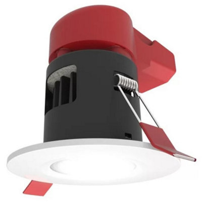 Ansell Apriled/cw Prism Led Fire Rated Integrated Led Downlight Ip65 4000K (White)