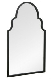 "Mirroroutlet Arcus Black Metal Framed Arched Wall Mirror 41"" X 24"" (104Cm X 61Cm)" - thumbnail 4