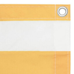 Berkfield Balcony Screen White And Yellow 120X600 Cm Oxford Fabric - thumbnail 2