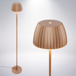 Briloner Led Floor Lamp Free Standing Warm Light Reading Usb-C 8W Dimmer 1240mm Coffee - thumbnail 3