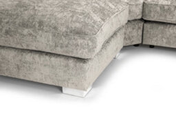 Bishop U-Shape Full Back Sofa, Fabric Upholstered Couch, Foam Seats, Truffle & Platinum Colours - thumbnail 4