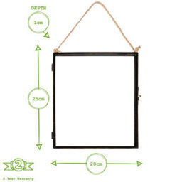 "Nicola Spring Hanging Metal Photo Frame - 8"" X 10"" - Black - Picture Frame Wall Mounted Frame With Rope" - thumbnail 3