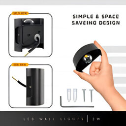 Modern Black Led Up Down Wall Light 6W Waterproof Indoor Outdoor Lamp - thumbnail 4