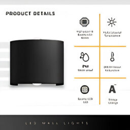 Modern Black Led Up Down Wall Light 6W Waterproof Indoor Outdoor Lamp - thumbnail 5
