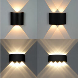 Modern Black Led Up Down Wall Light 6W Waterproof Indoor Outdoor Lamp - thumbnail 2