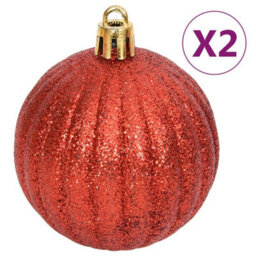 Berkfield 108 Piece Christmas Bauble Set Gold And Red - thumbnail 9