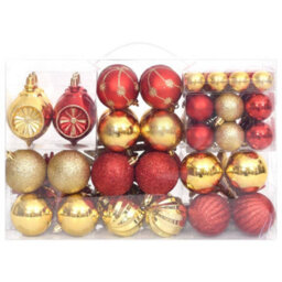 Berkfield 108 Piece Christmas Bauble Set Gold And Red - thumbnail 3