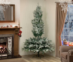 Garden Store Direct Lapland Snow Covered Pre-Lit Christmas Tree 4Ft Ice White Leds - thumbnail 4
