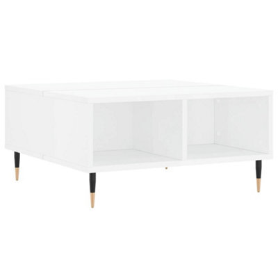 Berkfield Sturdy Coffee Table High Gloss White 60X60X30 Cm Engineered Wood - image 1