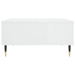 Berkfield Sturdy Coffee Table High Gloss White 60X60X30 Cm Engineered Wood - thumbnail 5