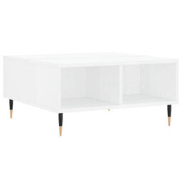 Berkfield Sturdy Coffee Table High Gloss White 60X60X30 Cm Engineered Wood - thumbnail 1