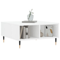 Berkfield Sturdy Coffee Table High Gloss White 60X60X30 Cm Engineered Wood - thumbnail 3