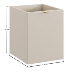 Heze Furniture Dalia Bathroom Cabinet 100Cm With Countertop Basin In Cashmere & Cremona Oak - thumbnail 4